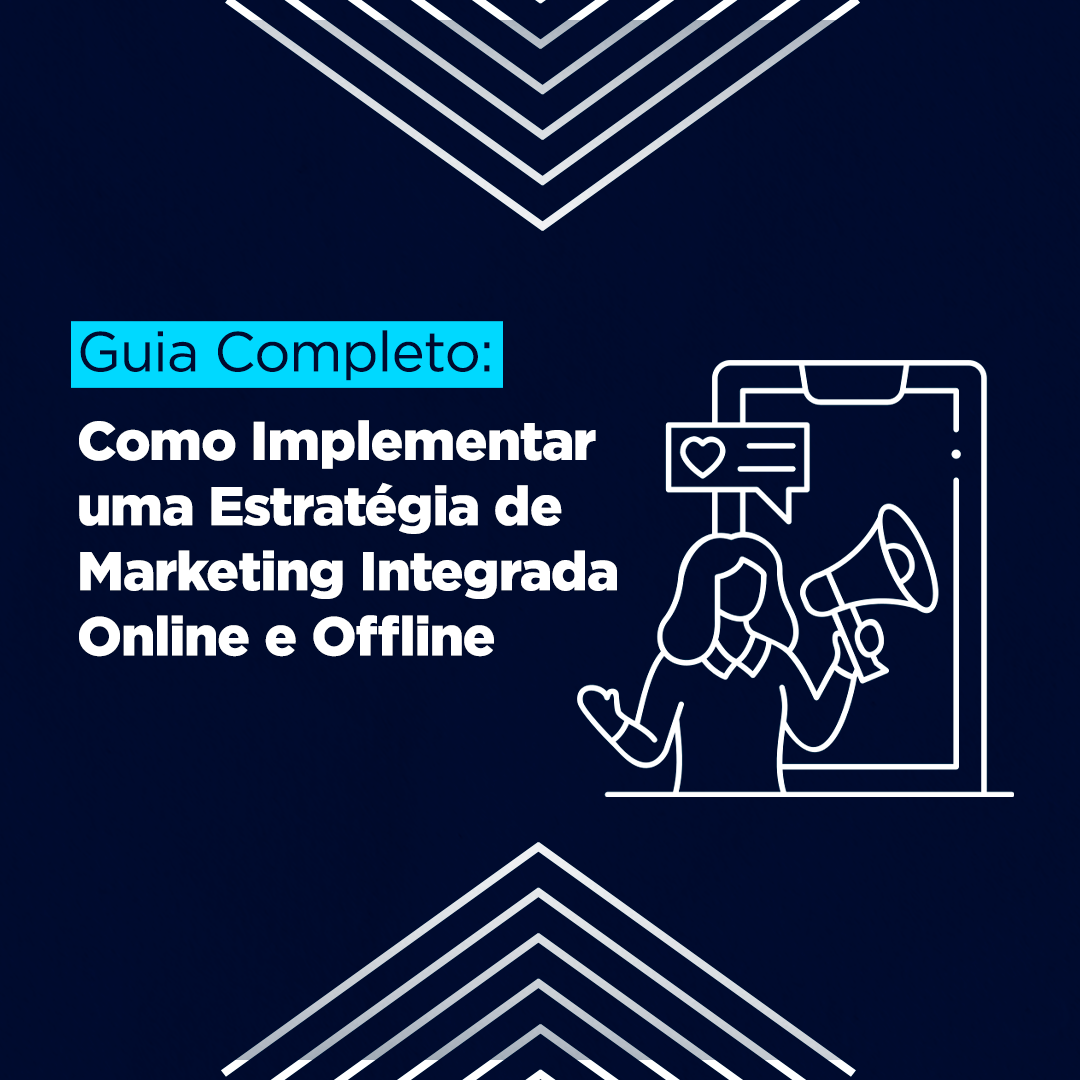 Gráfico demonstrando a integração de canais de marketing online e offline.